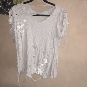 Distressed t shirt